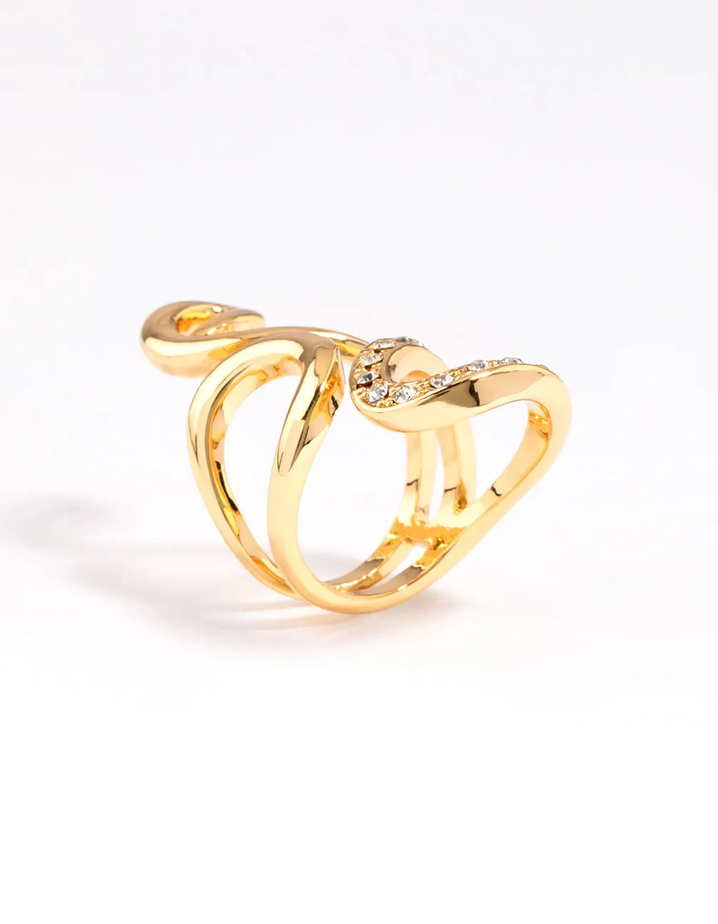 Gold Plated Swirly Wrapped Ring