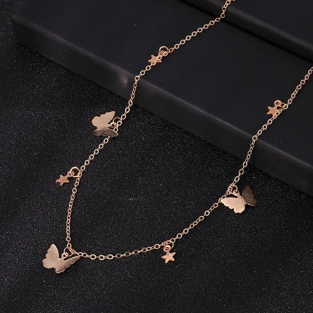 Gold Silver Color Chain Necklaces