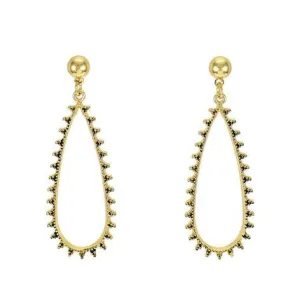 Goldtone Open Teardrop Post Earrings