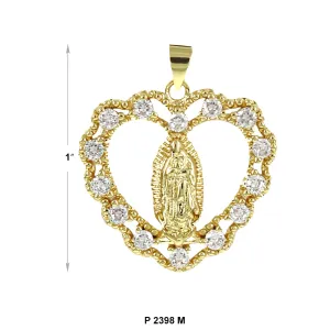 Guadalupe Heart Pendant P 2398 W