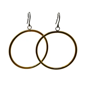 Hoop drop earrings 40mm