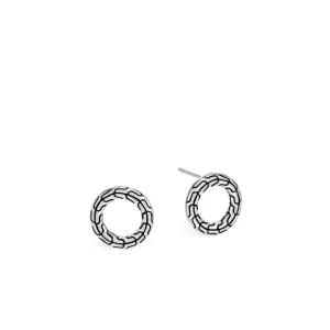 John Hardy Classic Chain Sterling Silver Round Stud Earrings