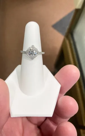 Lab Created One Carat  Diamond Engagement Ring