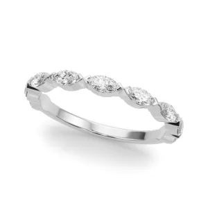 Ladies Sidestone Wedding Band 51216