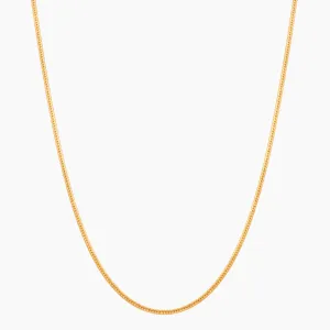 Long Thin Herringbone Necklace