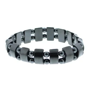 Magnetic Hematite Square Metal Bracelet