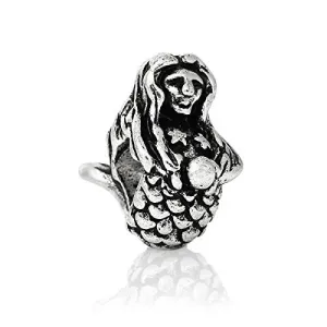 Mermaid Charm Bead Spacer  for Snake Chain Charm Bracelet