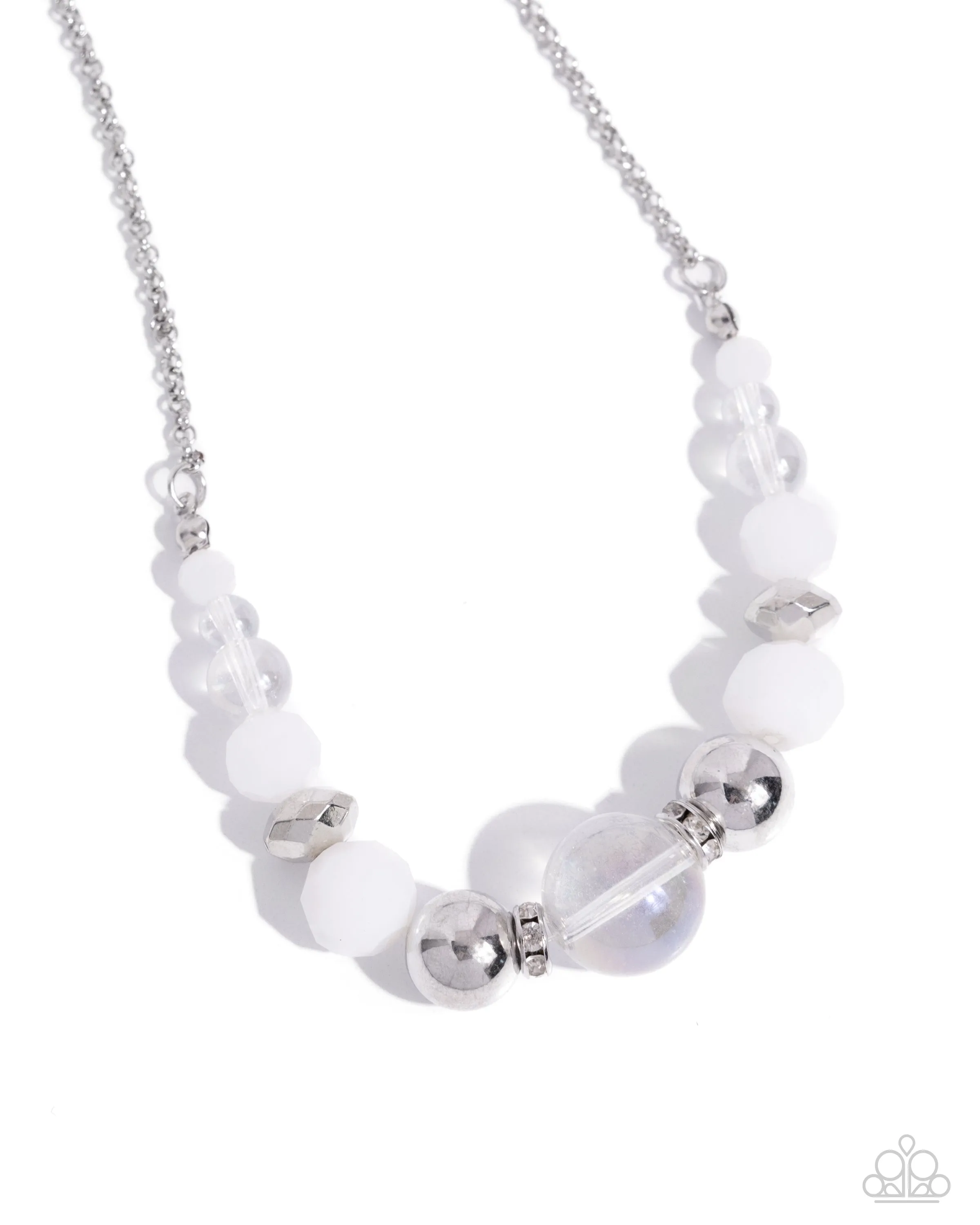 Necklaces Disco Date - White N2235