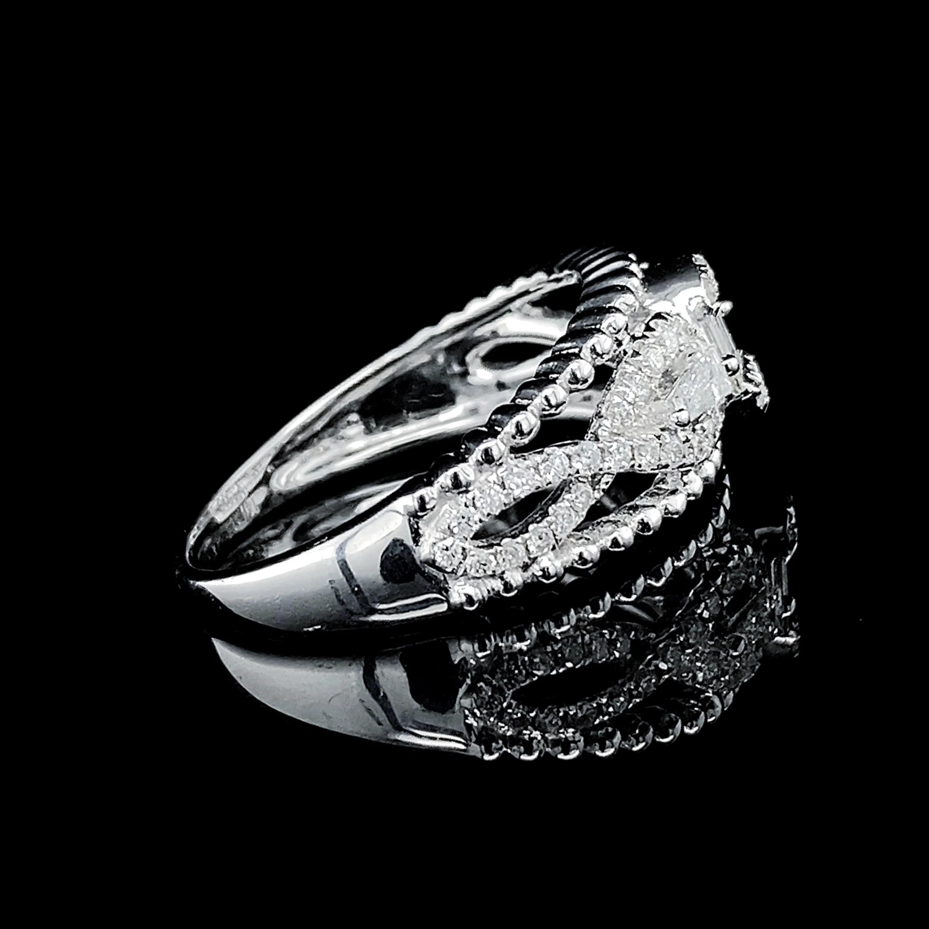 Oval Baguette Art Diamond Ring