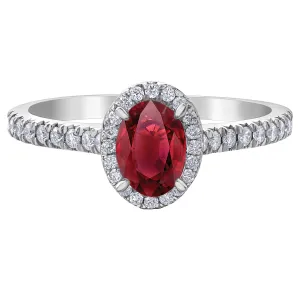 Oval Ruby and Diamond Ring