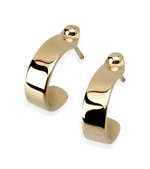 Oxbow Stirrup Earrings, 14k Gold