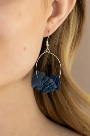 Paparazzi Earring ~ Flirty Florets - Blue