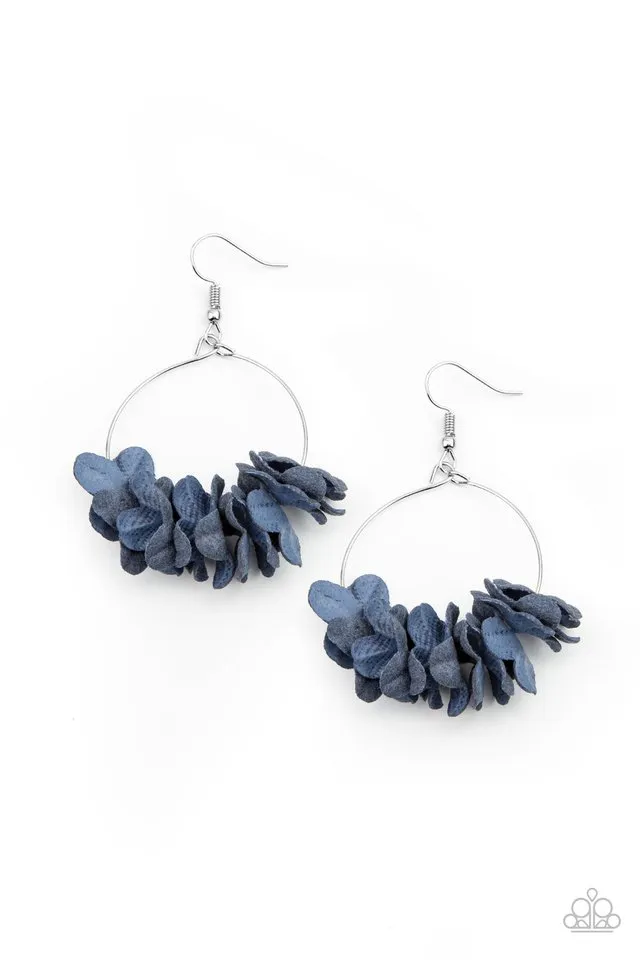 Paparazzi Earring ~ Flirty Florets - Blue