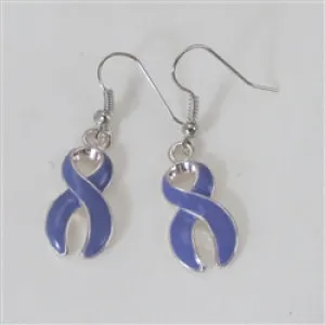 Periwinkle Awareness Ribbon Earrings Stomach Cancer