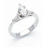 Platinum AAA Diamond Engagement Ring