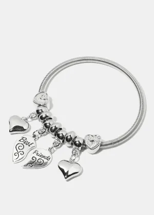 "BEST FRIEND" Multi Charm Bracelet