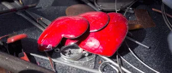 Red Enamel Fearless Heart Pin or Brooch