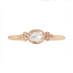 Rose Cut Opal Bezel Ring