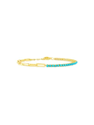 Serena Turquoise Tennis Bracelet 14K