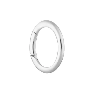 Silver Hinged Oval Charm Lock