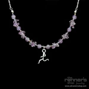 Silver "Atalanta" Runner w/Amethyst Necklace