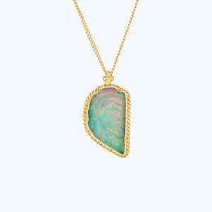 Small Ethiopian Opal 18k One-of-a-Kind Necklace