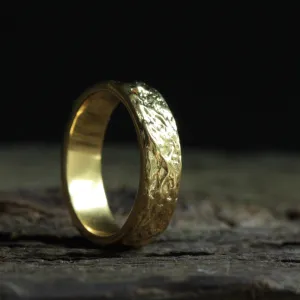 Solid Gold Treasure Wedding Ring Band - 6.5 mm