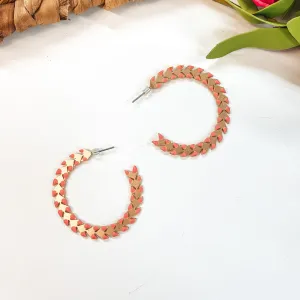 Spiked Hoop Earrings in Pink and Gold