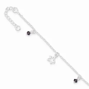 Sterling Silver Cz and Star Charm Bracelet