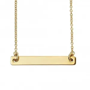 Sterling Silver Gold Plated Id Bar Necklace N4380