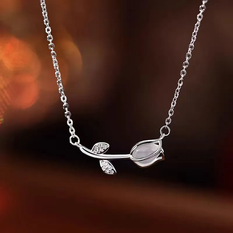 Sterling Silver Tulip Necklaces