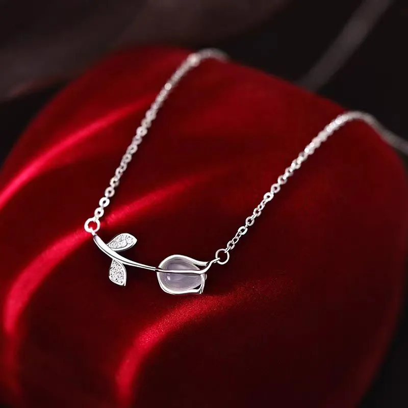 Sterling Silver Tulip Necklaces