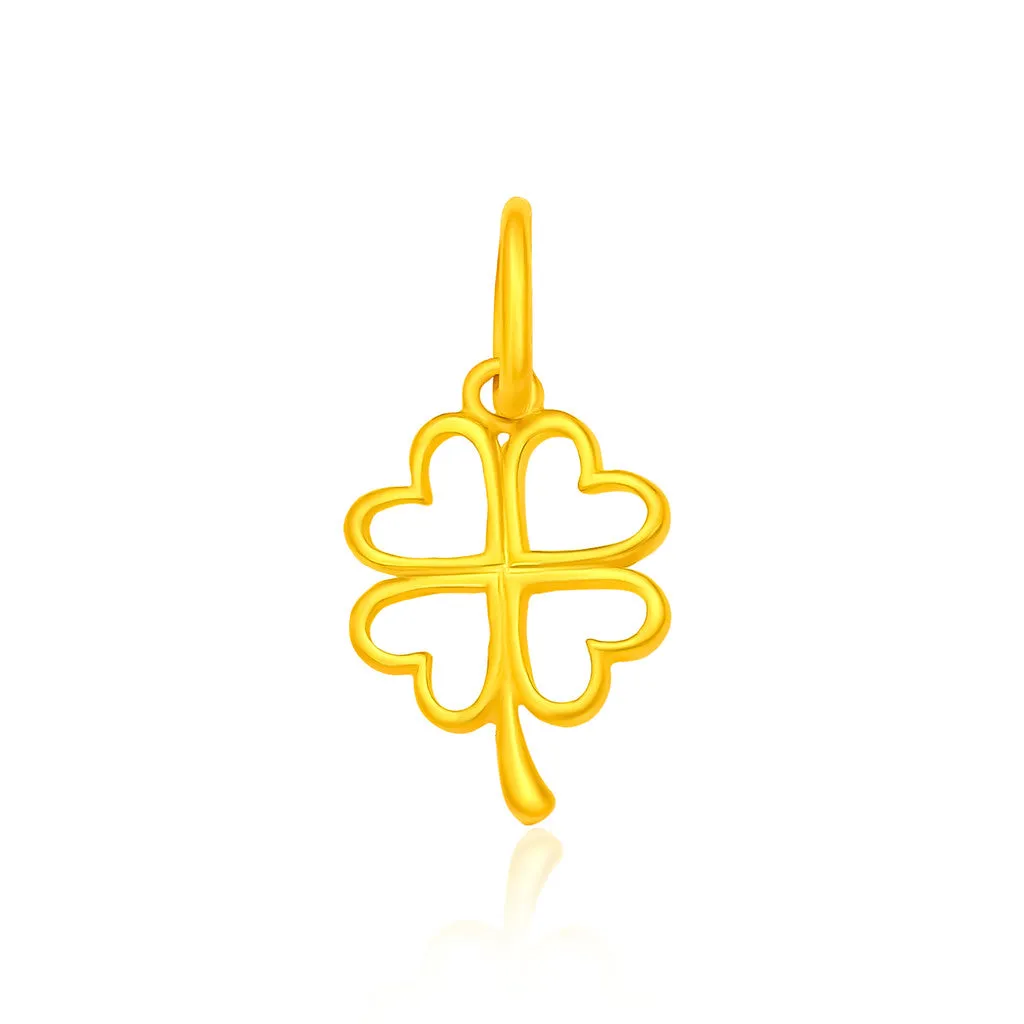 TAKA Jewellery 916 Gold Pendant Lucky Clover