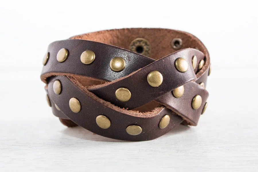 The Studded Leather Bracelet Collection