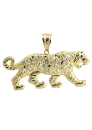 Tiger  10K Gold Pendant | 19.1 Grams