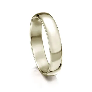 Traditional 4mm Wedding Ring in 18ct White Gold