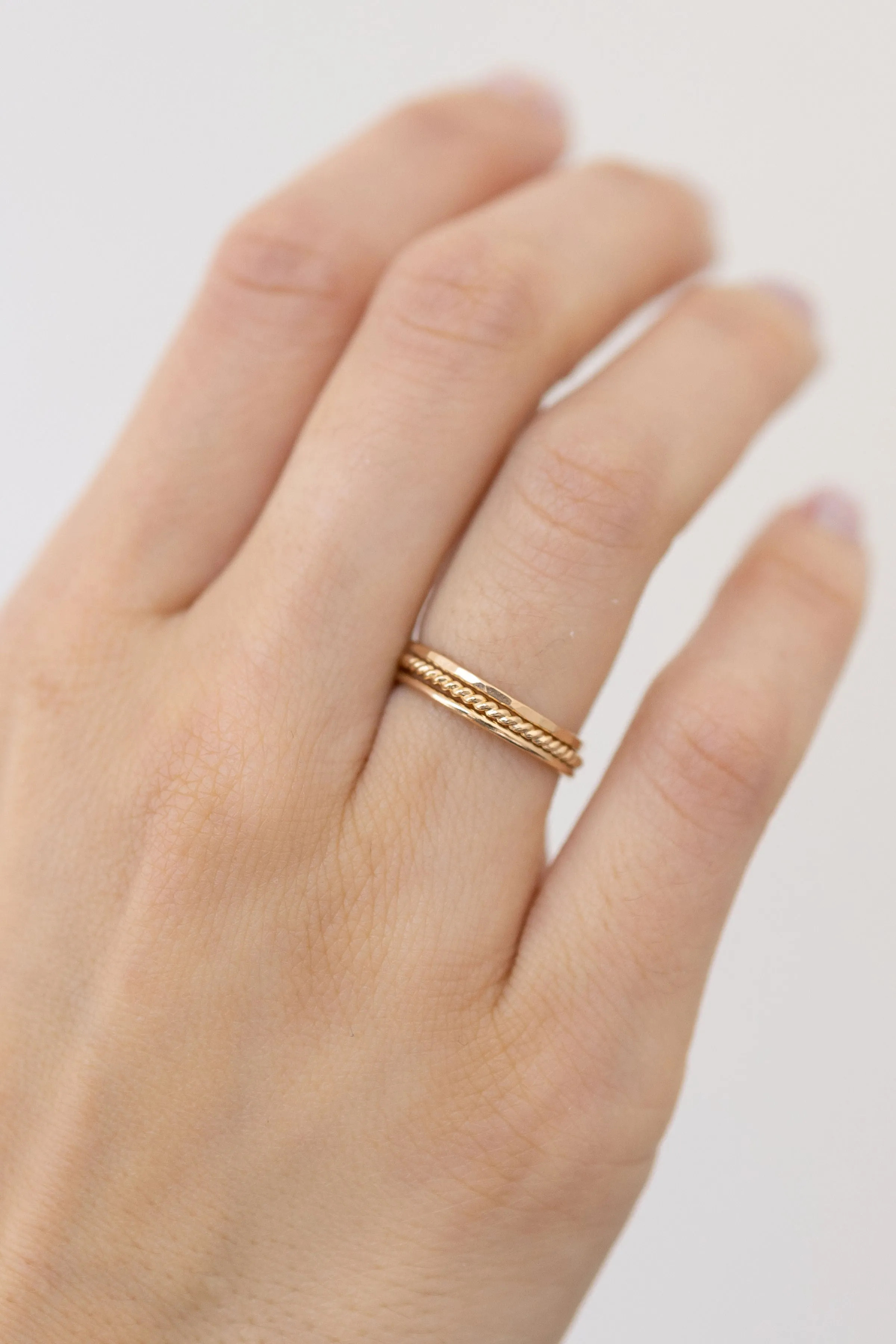 Twist Stacking Ring  in Gold