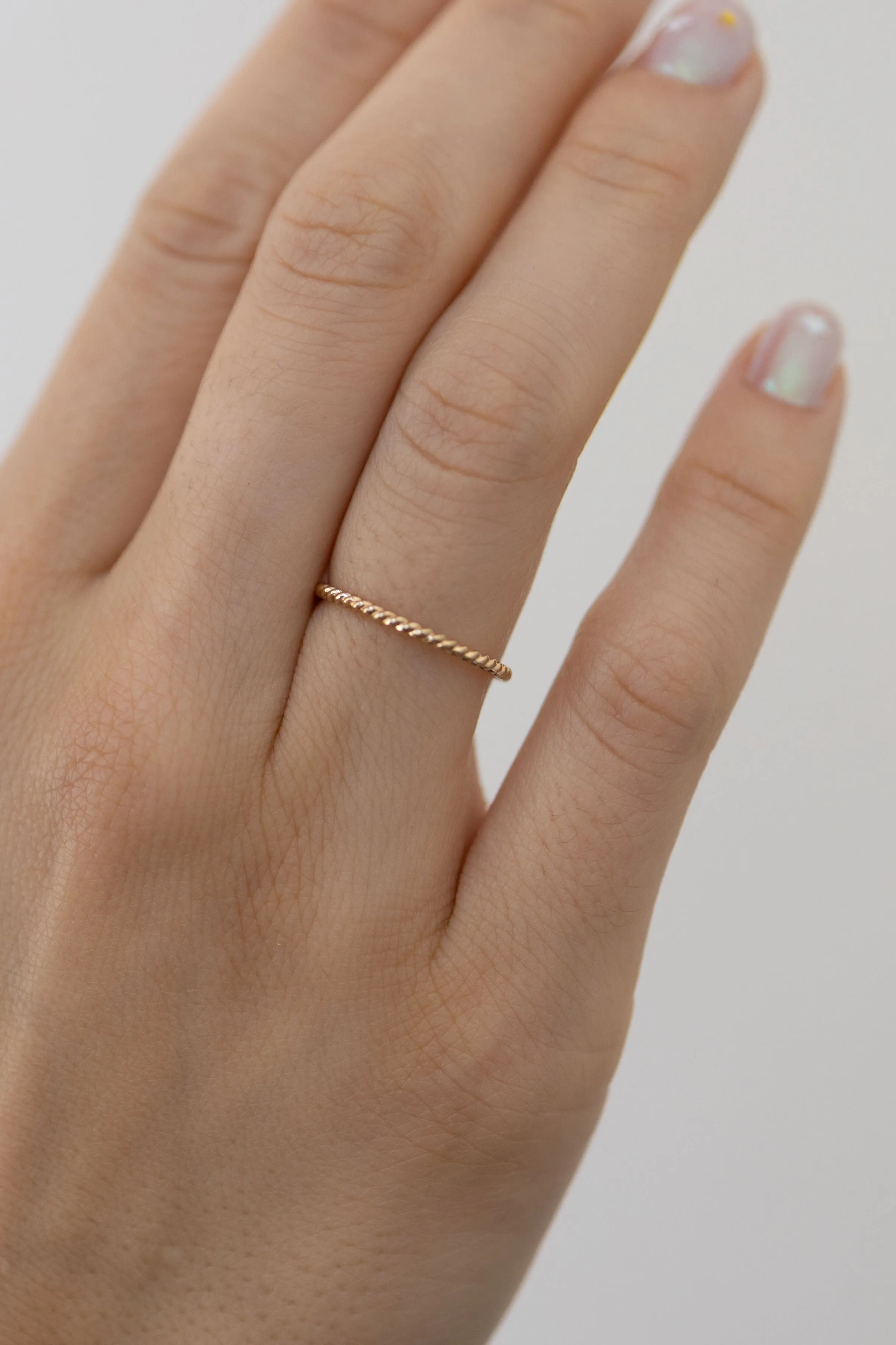 Twist Stacking Ring  in Gold