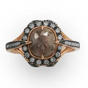 Vintage-look Taupe Diamond Ring