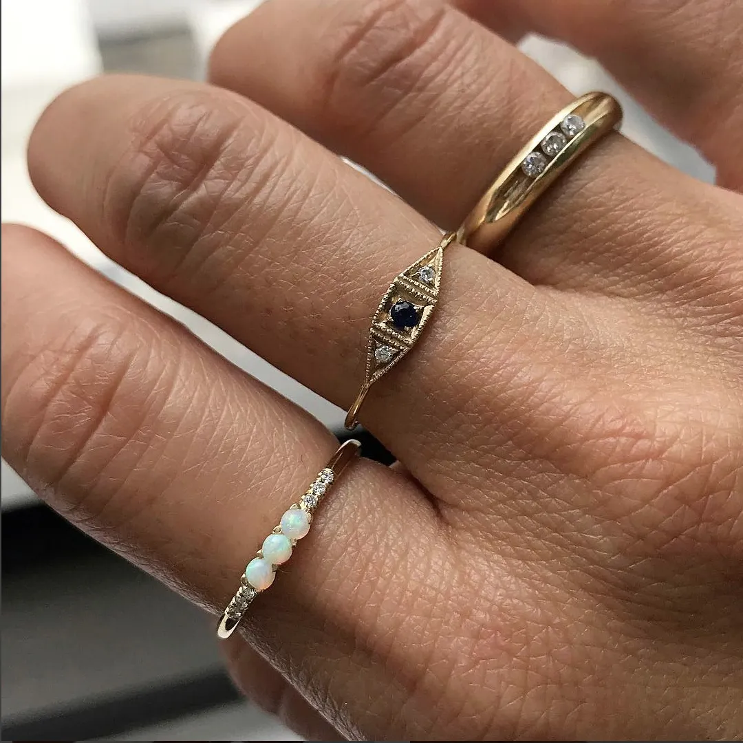 White Diamond Channel Set Band