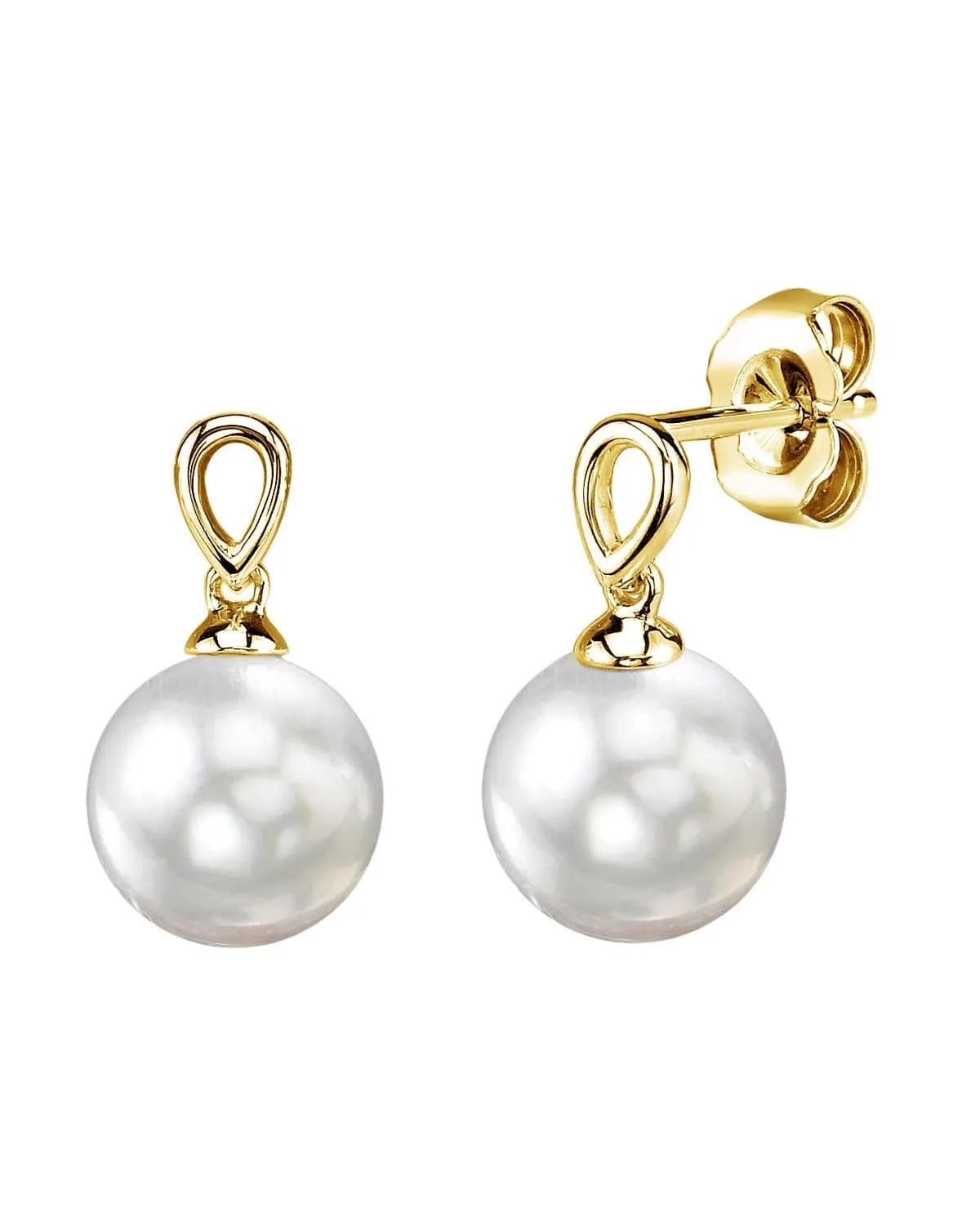 White South Sea Pearl Sugar Dangle Earrings