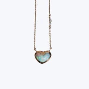 Wild Heart Opal   Diamond Pendant