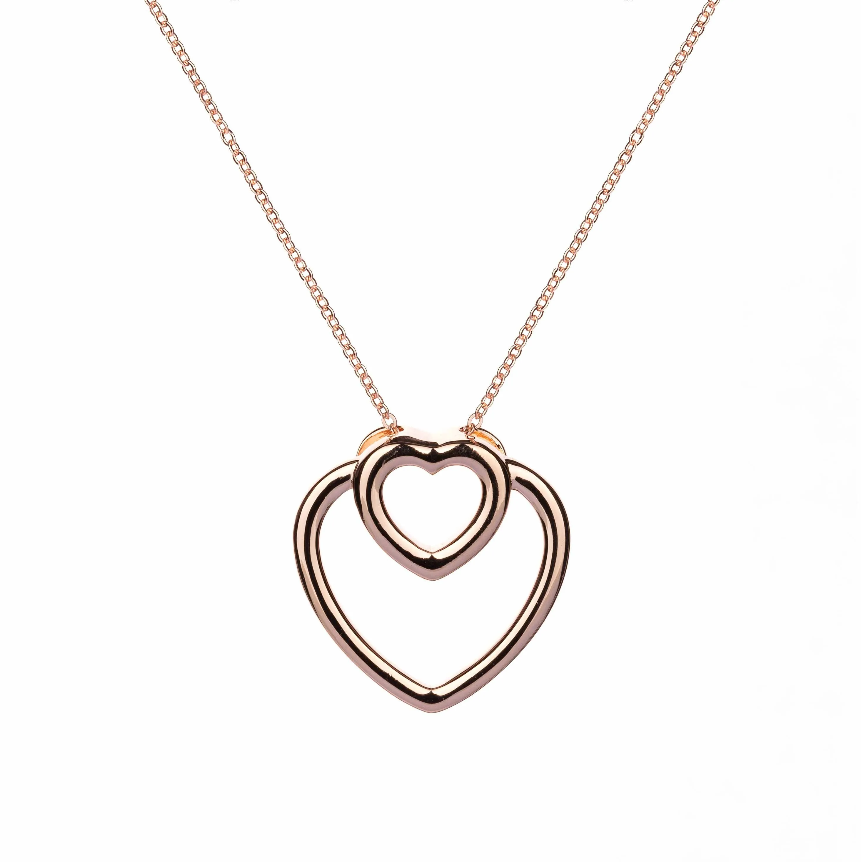 With Love - Dual Hearts - Sterling Silver Necklaces