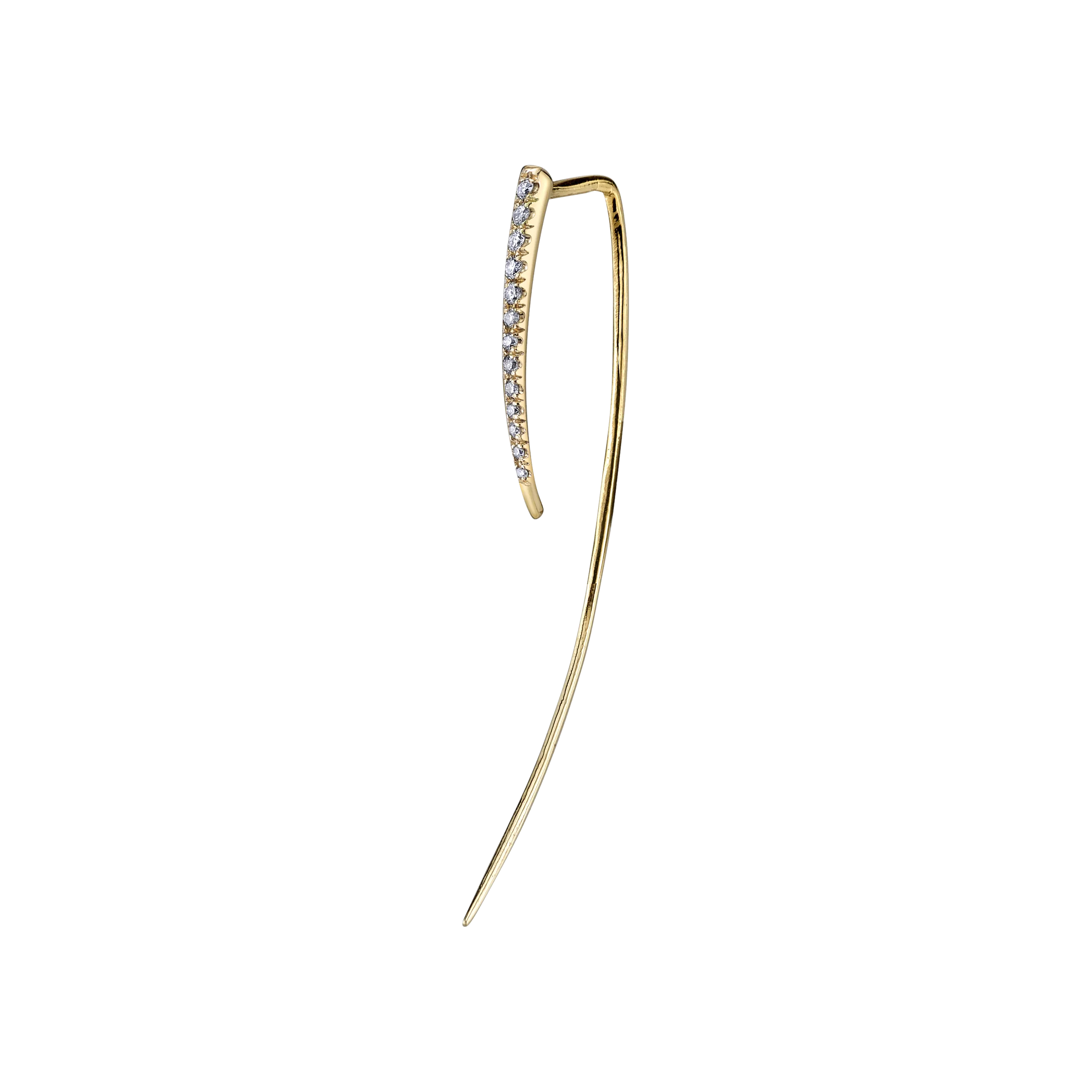 XL Classic Infinite Tusk Earring with White Pavé Diamonds