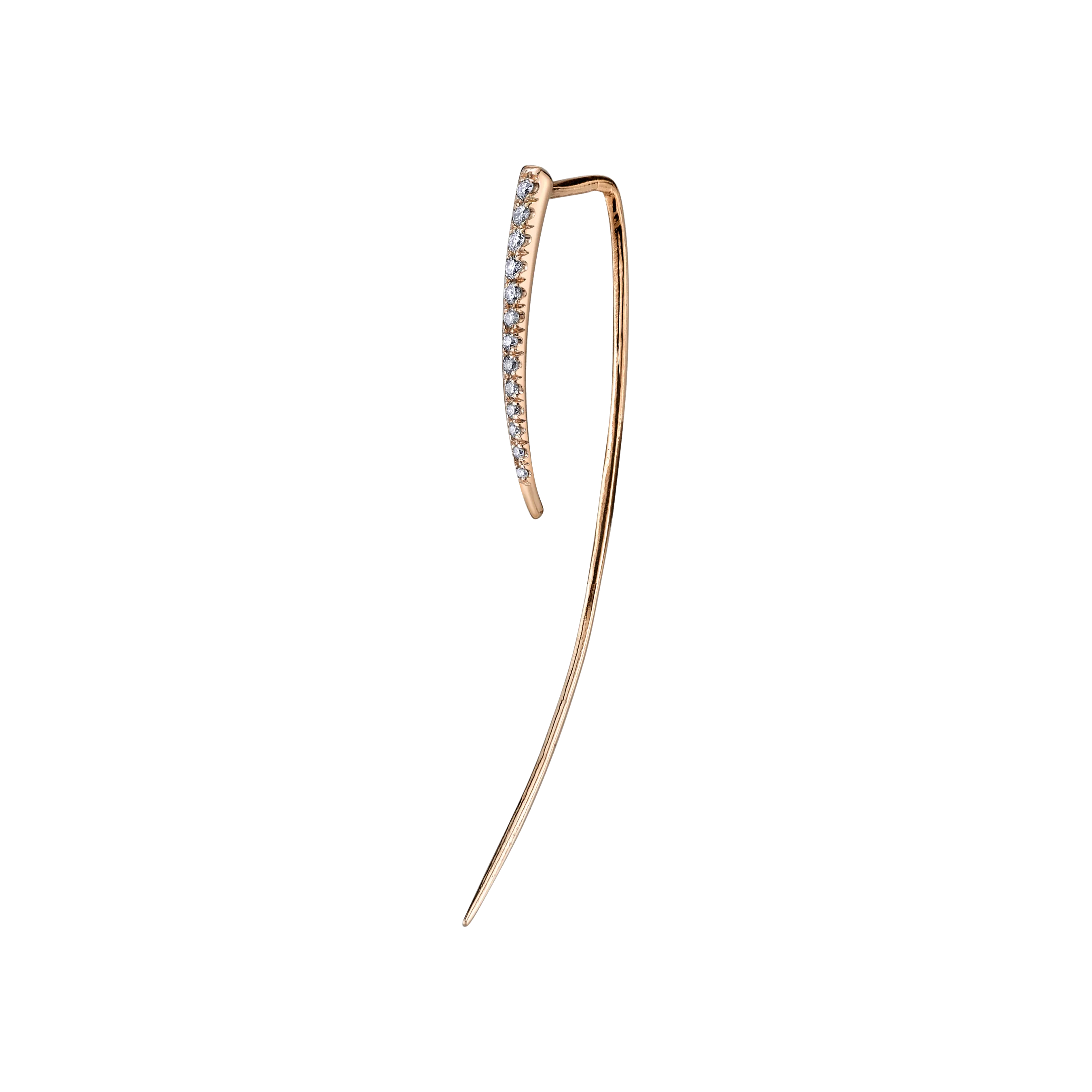 XL Classic Infinite Tusk Earring with White Pavé Diamonds